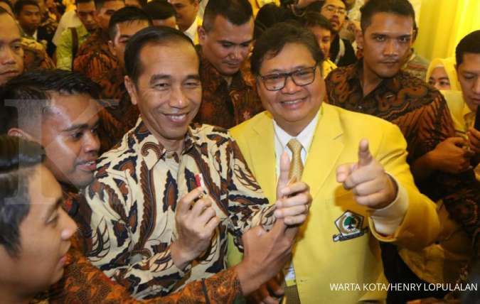 Jokowi Hadiri HUT ke-58 Partai Golkar, Didampingi Luhut dan Jusuf Kalla