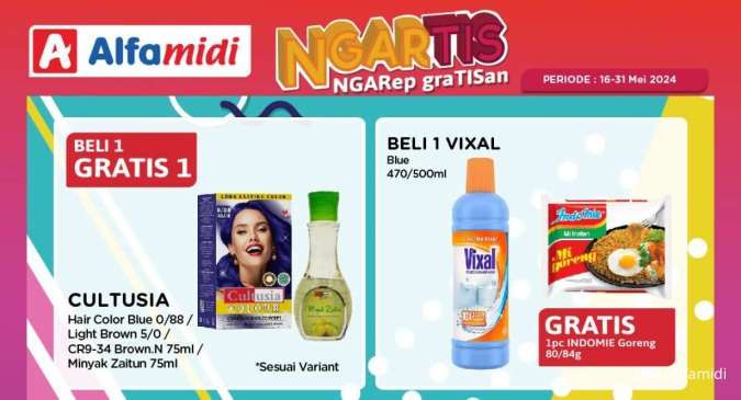 Promo Alfamidi Terbaru sampai 31 Mei 2024, Cat Rambut-Mi Samyang Beli 1 Gratis 1