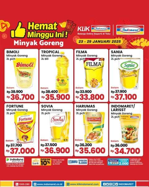 Promo Minyak Goreng di Indomaret Hemat Minggu Ini 23-29 Januari 2025