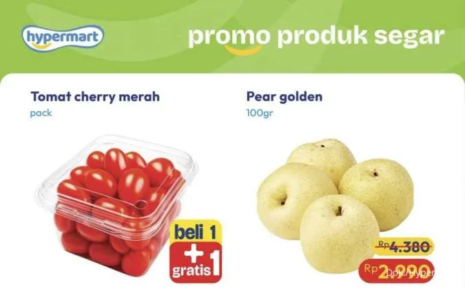 Promo Hypermart Weekday 23-25 September 2025, Beli 1 Gratis 1 Tomat Cherry-Es Krim