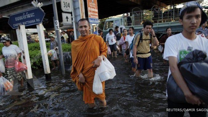 Banjir mengepung kawasan industri di Thailand