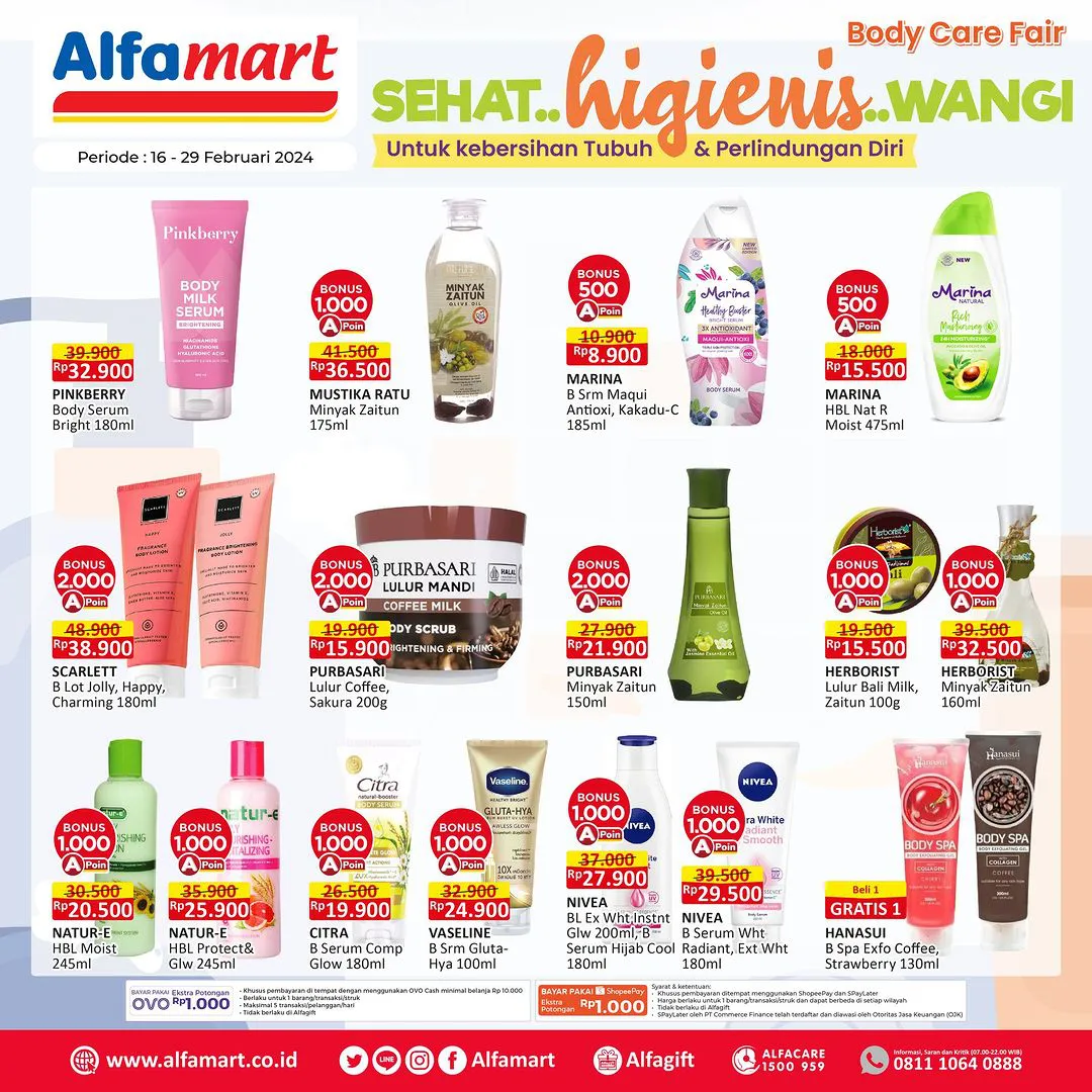 Promo Alfamart Body Care Fair Periode 16-29 Februari 2024