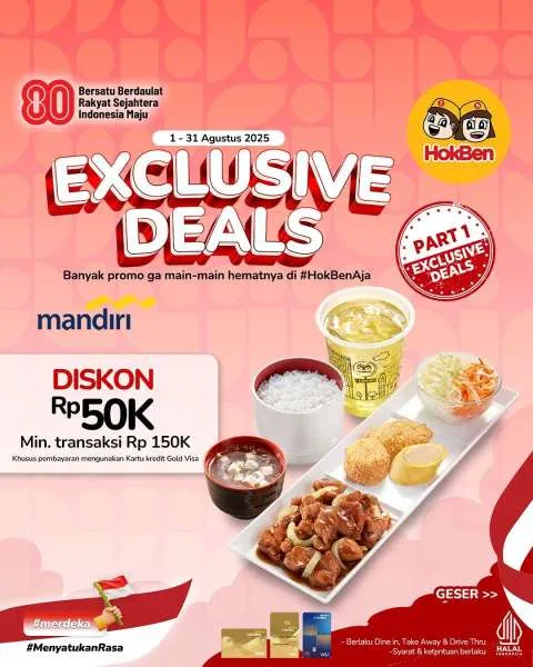 Promo HokBen Exclusive Deals x Bank Mandiri Agustus