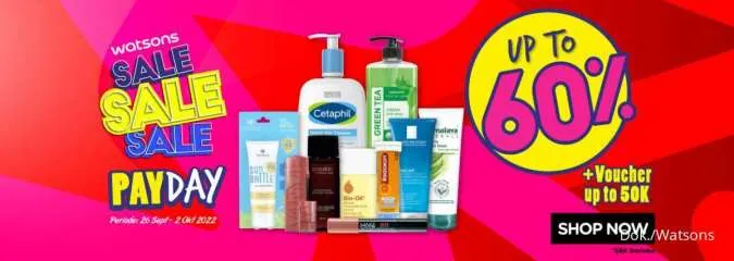 Promo Watsons Payday Sale Periode 26 September-2 Oktober 2022