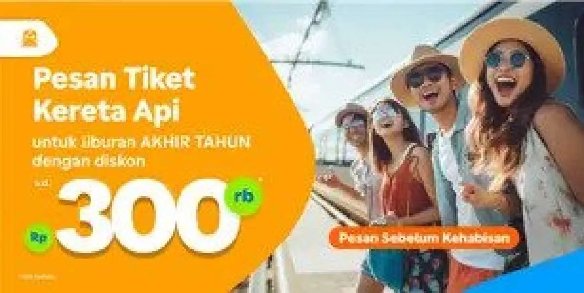 Promo Traveloka 7 Nov - 7 Des 2023 dengan Diskon Tiket Kereta Api Hingga Rp 300.000