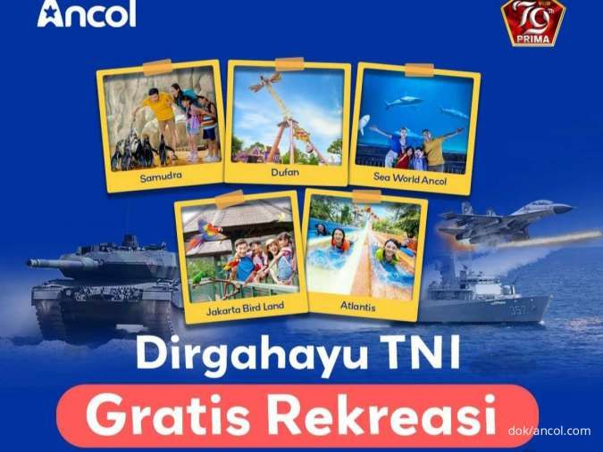 Promo Ancol 5-11 Oktober 2024 Spesial HUT TNI Ada Gratis Rekreasi Bagi Anggota