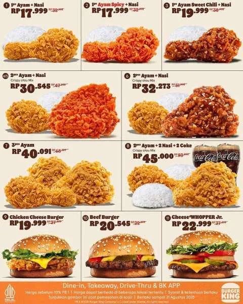 Promo Burger King Kupon Juli Ayam Goreng