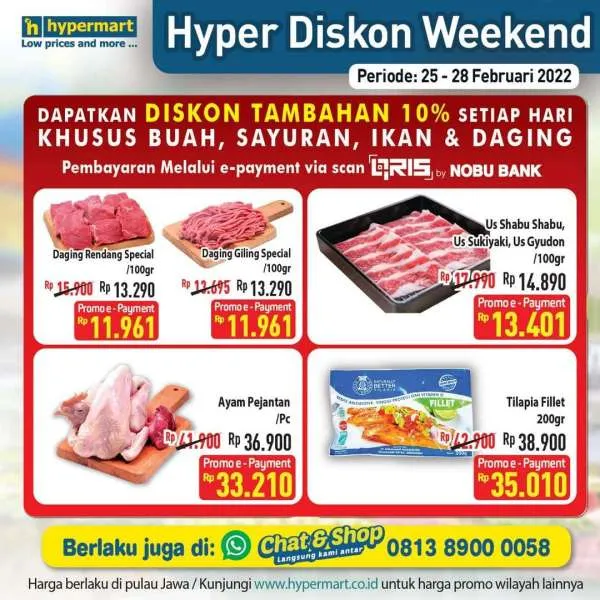 Promo Hypermart Hyper Diskon Weekend Periode 25-28 Februari 2022