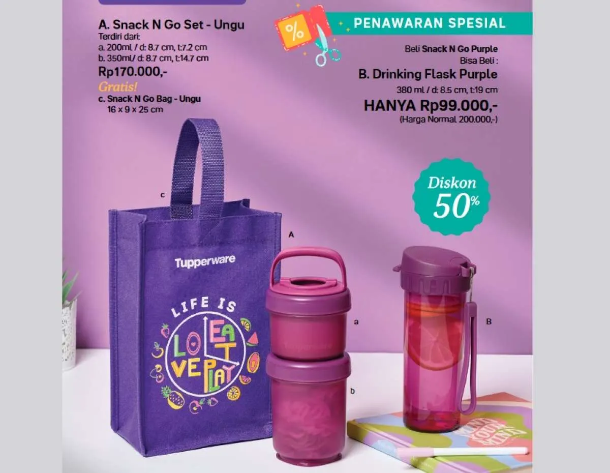 Katalog Promo Tupperware Maret 2023, Produk Bekal Jalan-Jalan Diskon Besar-Besaran