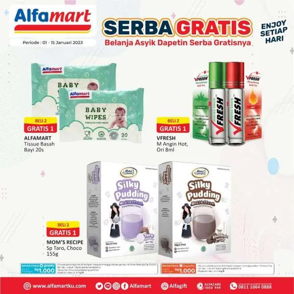 Promo Alfamart Serba Gratis Periode 1-15 Januari 2023