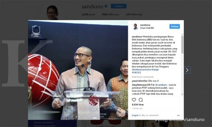 Sandiaga Uno resmikan OK Oce stock center