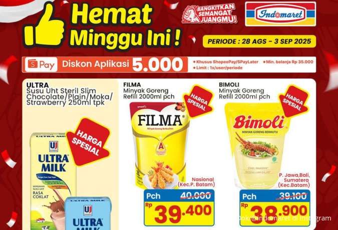 Promo Indomaret Hemat Terbaru Agustus 2025, Filma & Ultra Milk Harga Spesial