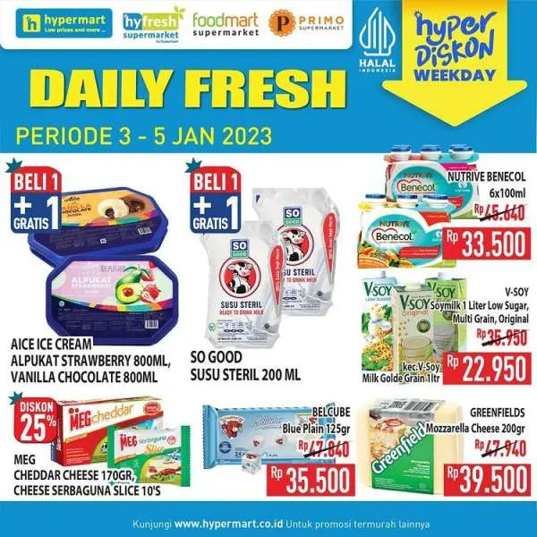 Promo Hypermart 3-5 Januari 2023, Promo Hyper Diskon Weekday Terbaru