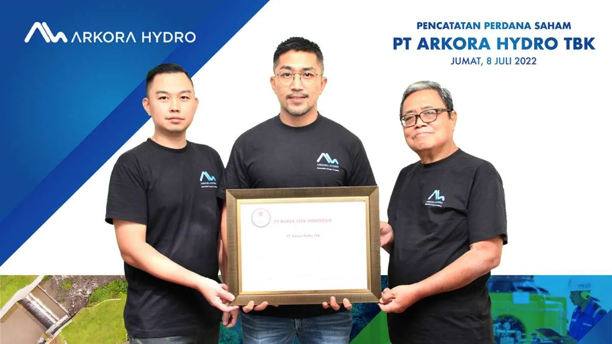 Harga Saham Arkora Hydro (ARKO) Sempat Menguat 12% di Perdagangan Perdana 