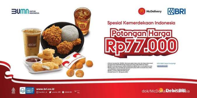 Promo McD 18-20 Agustus 2022, Dapat Potongan Harga Rp 77.000 Pakai Debit BRI