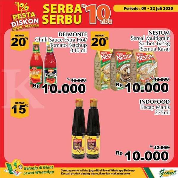 Promo Giant Serba Serbu periode 9-22 Juli 2020