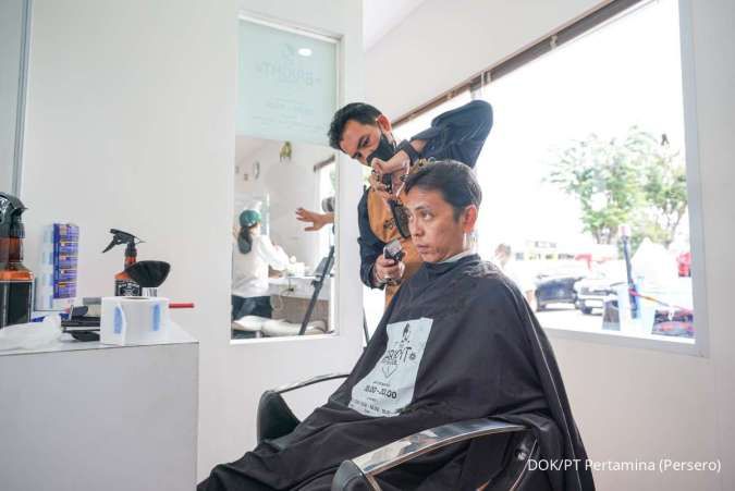 Barbershop Gratis Serambi MyPertamina ”Tampil Makin Menawan Sebelum Mudik”