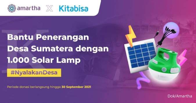 Amartha Ajak Nyalakandesa dengan 1000 Lampu Tenaga Surya di Sumatera Selatan