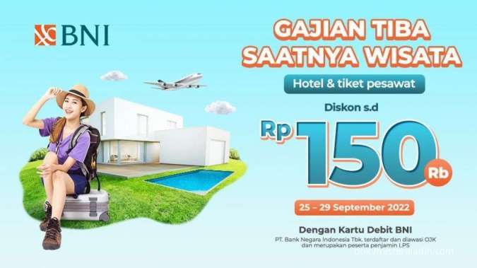 Khusus Kartu Debit BNI, Diskon Hotel & Tiket Pesawat Mister Aladin s.d Rp150.000