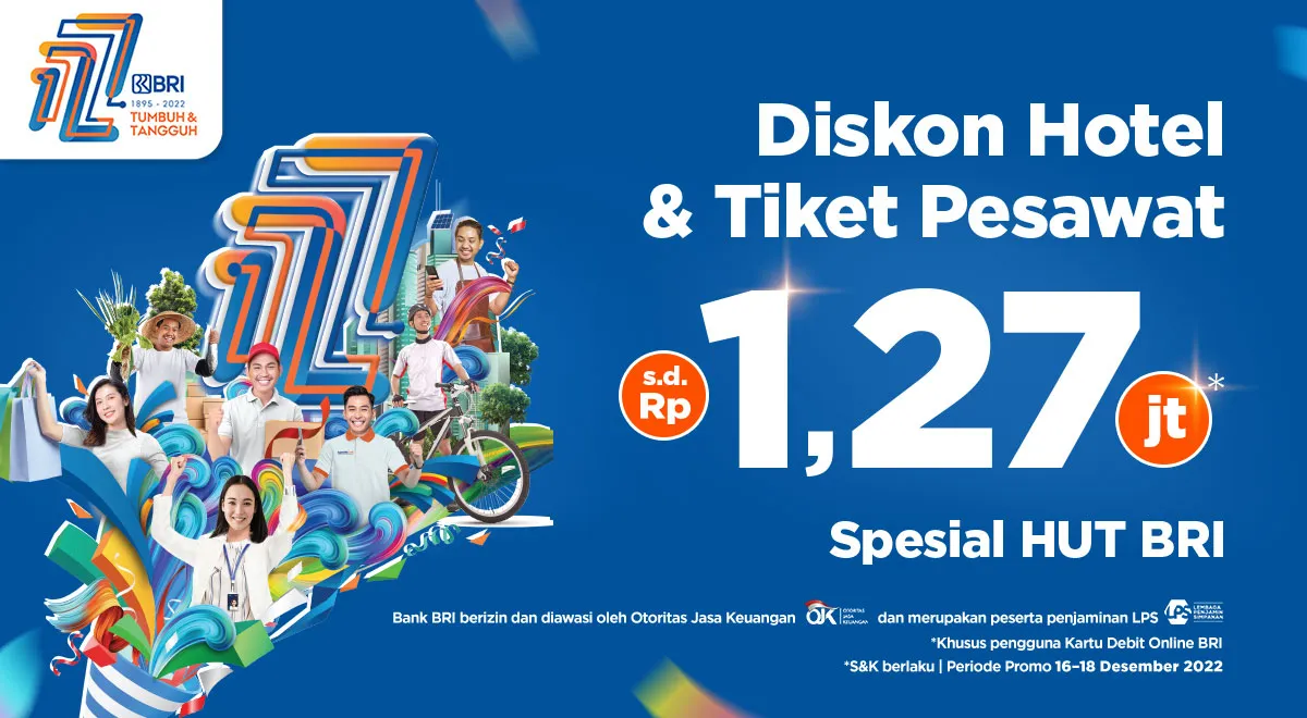 Promo Kartu Debit Online BRI, Diskon Hotel & Tiket Pesawat PegiPegi Rp 1,27 Juta