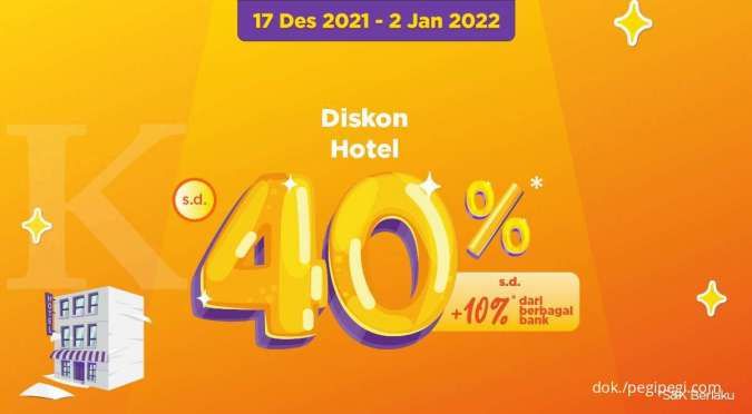 Promo Waktu Indonesia PegiPegi, Diskon Hotel hingga 40% + 10% dari Berbagai Bank