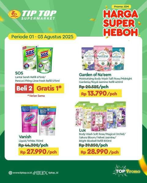 Promo JSM Tip Top 1-3 Agustus 2025