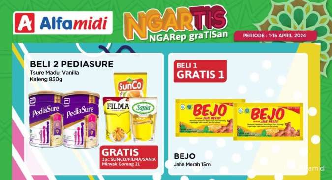 Promo Alfamidi Ngartis 1-15 April 2024, Gratis Minyak Goreng untuk Pembelian Susu