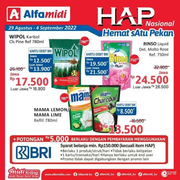 Promo Alfamidi Hemat Satu Pekan Periode 29 Agustus-4 September 2022