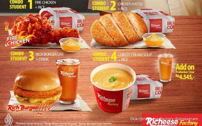 Promo Richeese Khusus Pelajar, Makan Hemat Cuma Rp 13.000-an Setiap Senin-Kamis