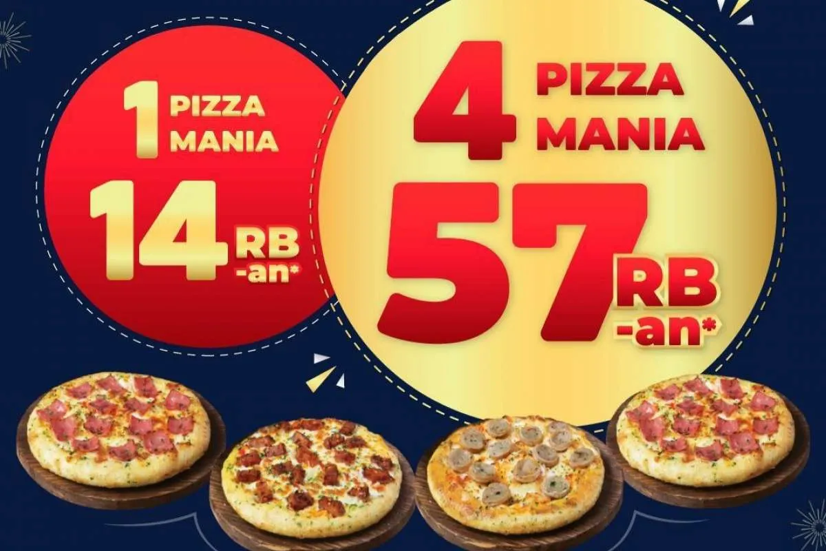 Promo Dominos Pizza 19 Januari 2022, Super Deal 4 Pizza Mania Personal Rp 57.000