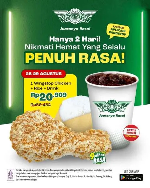 Promo Wingstop Hemat Penuh Rasa Agustus