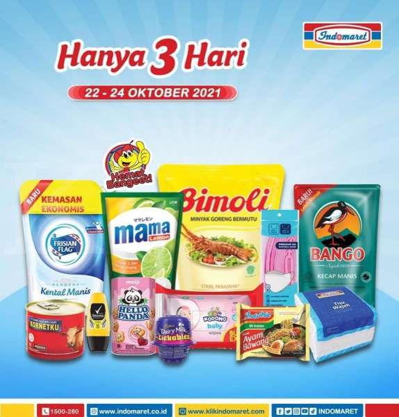 Cek Promo Indomaret Hanya 3 Hari 22-24 Oktober 2021 untuk Agenda Belanja Weekend Ini
