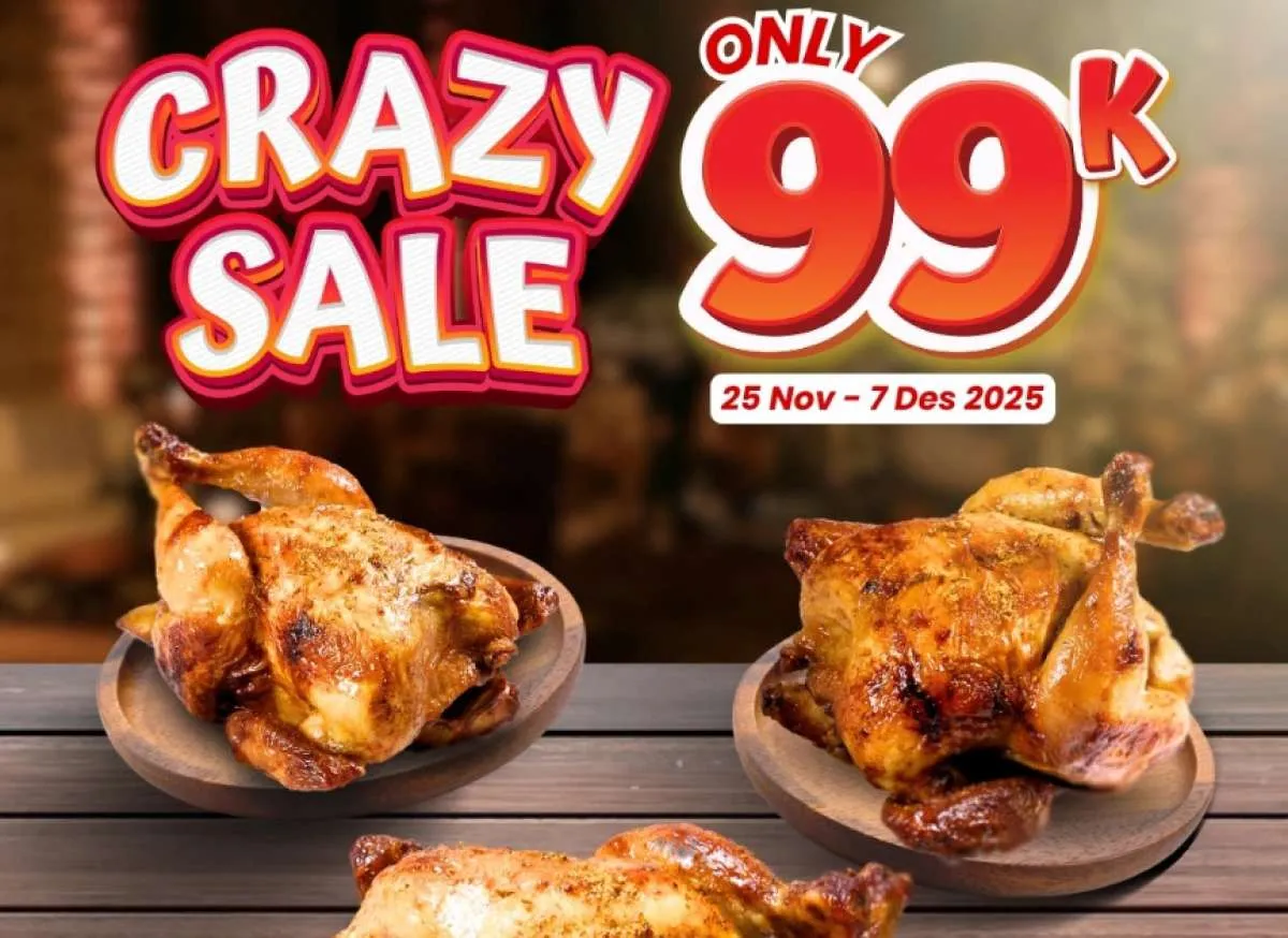 Promo Emado's Crazy Sale sampai 7 Desember, 3 Ekor Ayam dan Sambal Cuma Rp 99.000