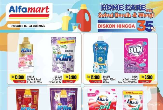 Promo Deterjen di Alfamart 16-31 Juli 2025, Dapatkan Diskon Sampai 35%