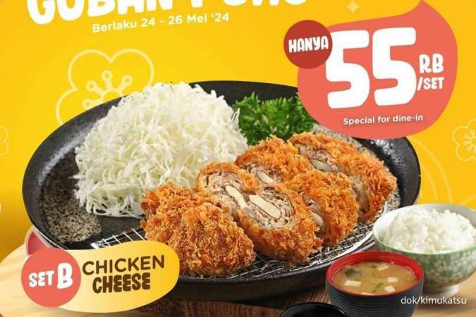  Promo Kimukatsu Weekend 24-26 Mei 2024, Chicken Katsu Set Serba Rp 55.000