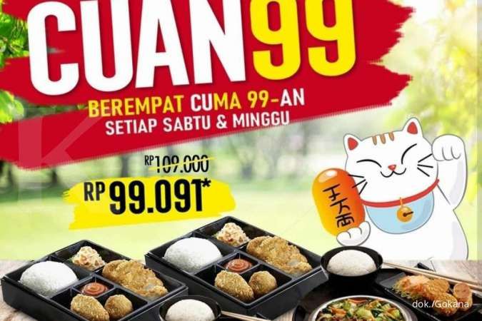 Promo Weekend Gokana 10-12 Desember 2021, Paket Cuan99 4 Porsi Jumbo Rp 99.000