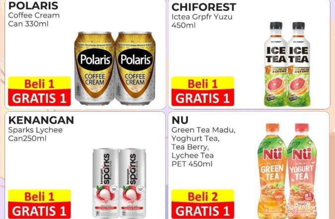 Promo Alfamart 21-23 November 2025, Aneka Minuman Beli 1 Gratis 1 dan Beli 2 Gratis 1