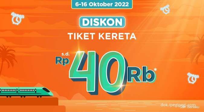 Promo PegiPegi 10.10 hingga 16 Okt 2022, Nikmati Diskon Tiket Kereta Rp 40.000