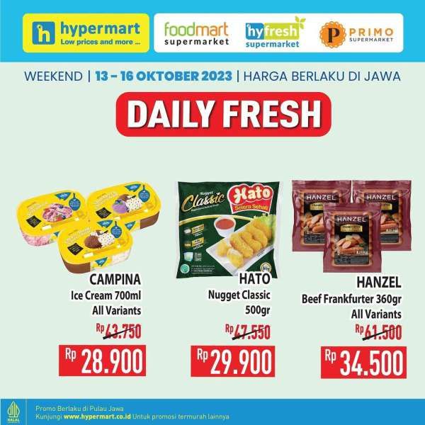 Promo JSM Hypermart 13-16 Oktober 2023, Hyper Diskon Weekend  Daily Fresh