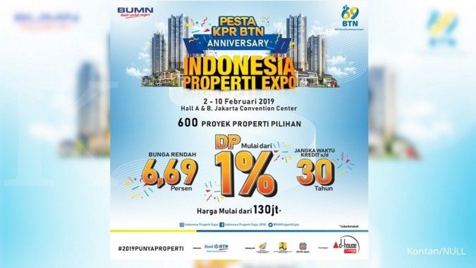 Indonesia Properti Expo 2019, Bertajuk ‘Pesta KPR BTN ANNIVERSARY’ Kembali Digelar