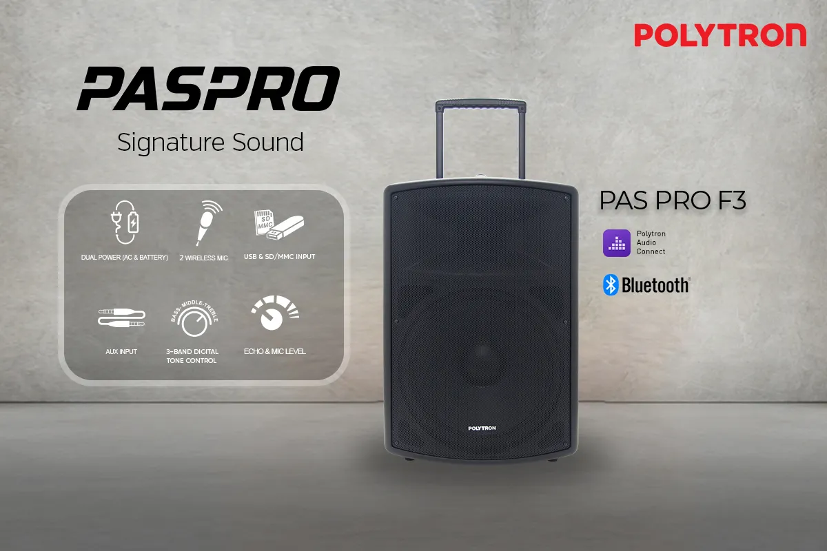 POLYTRON Rilis Professional Speaker PAS PRO F3 Series Bawa Banyak Fitur Audio Canggih