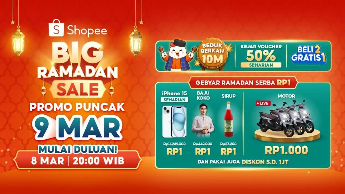 Mau Beli Tiket Mudik Murah? Yuk Gunakan Promo Shopee Big Ramadan Sale 9 Maret 2026