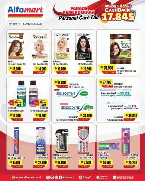 Promo Alfamart Personal Care Fair Periode 1-15 Agustus 2025