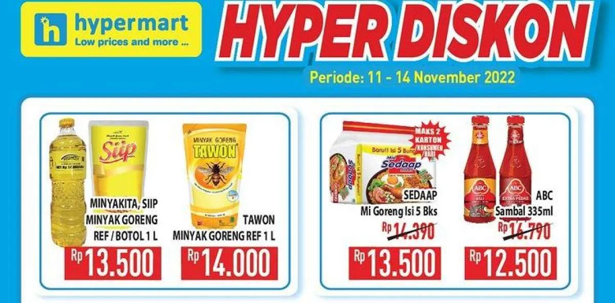 Promo Hypermart Hari Ini 14 November 2022, Promo yang Segera Berakhir