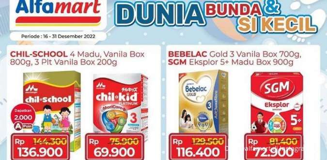 Harga Promo Alfamart Hari Ini 22 Desember 2022, Promo Produk Susu untuk Ibu & Anak