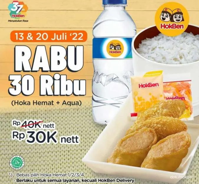Promo Hokben Rabu Rp 30.000