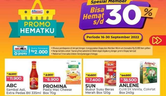 Promo Alfamart Berlaku di Hari Selasa 20 September 2022, Diskon Sampai 30%!