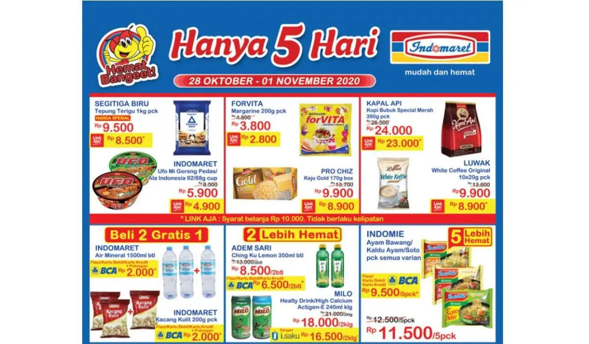 Promo JSM Indomaret Hanya 5 Hari 28 Nov-25 Okt 2020, diskonan lagi!