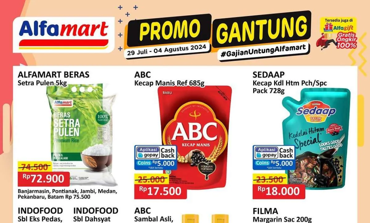 Katalog Promo JSM Alfamart Gantung Weekend, Beli Beras dan Kecap Lebih Hemat