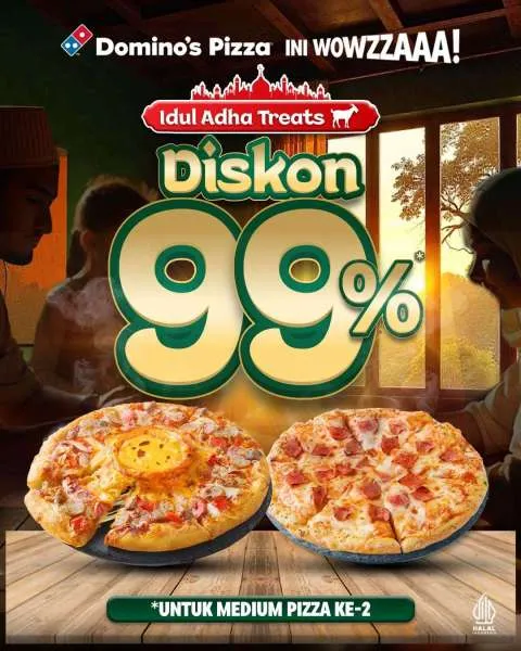 Promo Dominos Pizza Idul Adha Treats Diskon 99%
